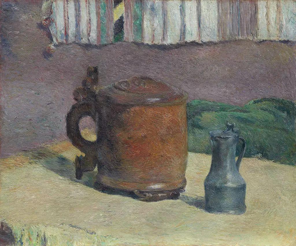 Wood Tankard and Metal Pitcher in Detail Paul Gauguin